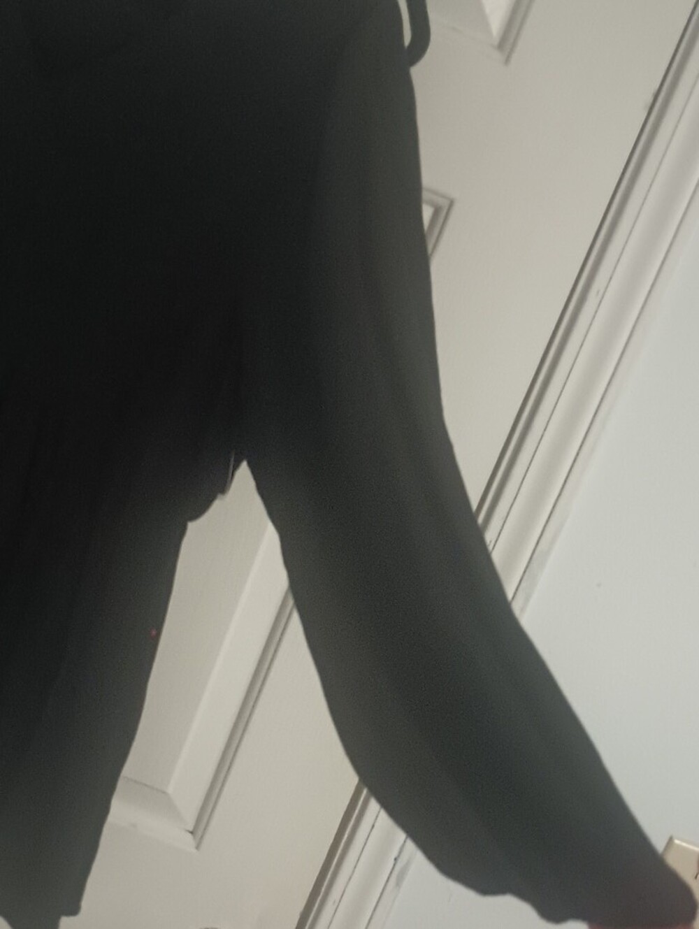 torrid Black Flowing Peplum Long-Sleeve Top - Picture 5 of 8